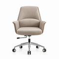 Beige bureaustoel met armleuningen en verstelbare zithoogte, 64 x 64 x 92-102 cm