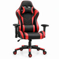 Gamingstoel zwart/rood van PU-kunstleer, 66 x 65 x 118-128 cm