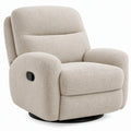 Handmatig verstelbare draaifauteuil crème polyester bouclé 90 x 95 x 102 cm