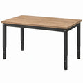 Bureau met handmatig verstelbare poten 120 x 60 x 72-76 cm Eikenkleurig/Zwart